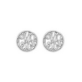 Alison & Ivy Classic Bordered Monogram Stud Earrings - 10 mm